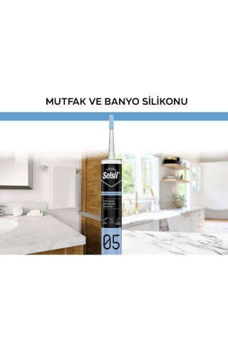 Selsil Şeffaf Duşakabin Mutfak Banyo Silikonu Küf Tutmaz Suya Dayanıklı