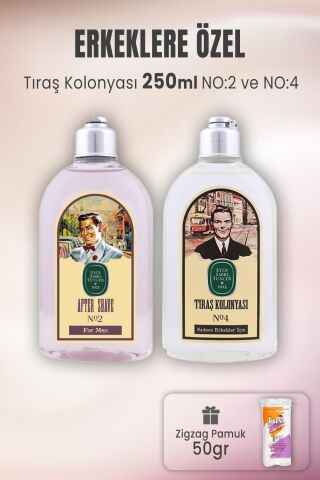 Eyüp Sabri Tuncer Tıraş Kolonyası No 2, No 4 ve Zigzag Pamuk 50 gr