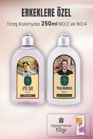 Eyüp Sabri Tuncer Tıraş Kolonyası No 2, No 4 ve Zigzag Pamuk 50 gr