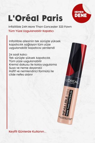 Loreal Paris Infaillible 24H More Than Concealer 323 Fawn
