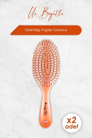 Nascita Üç Boyutlu Oval Saç Fırçası Turuncu x 2 Adet