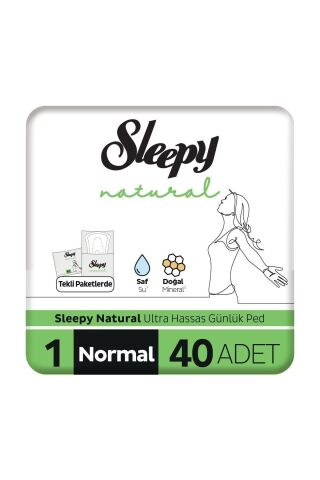 Natural Ultra Hassas Günlük Ped Normal 40 Adet Ped