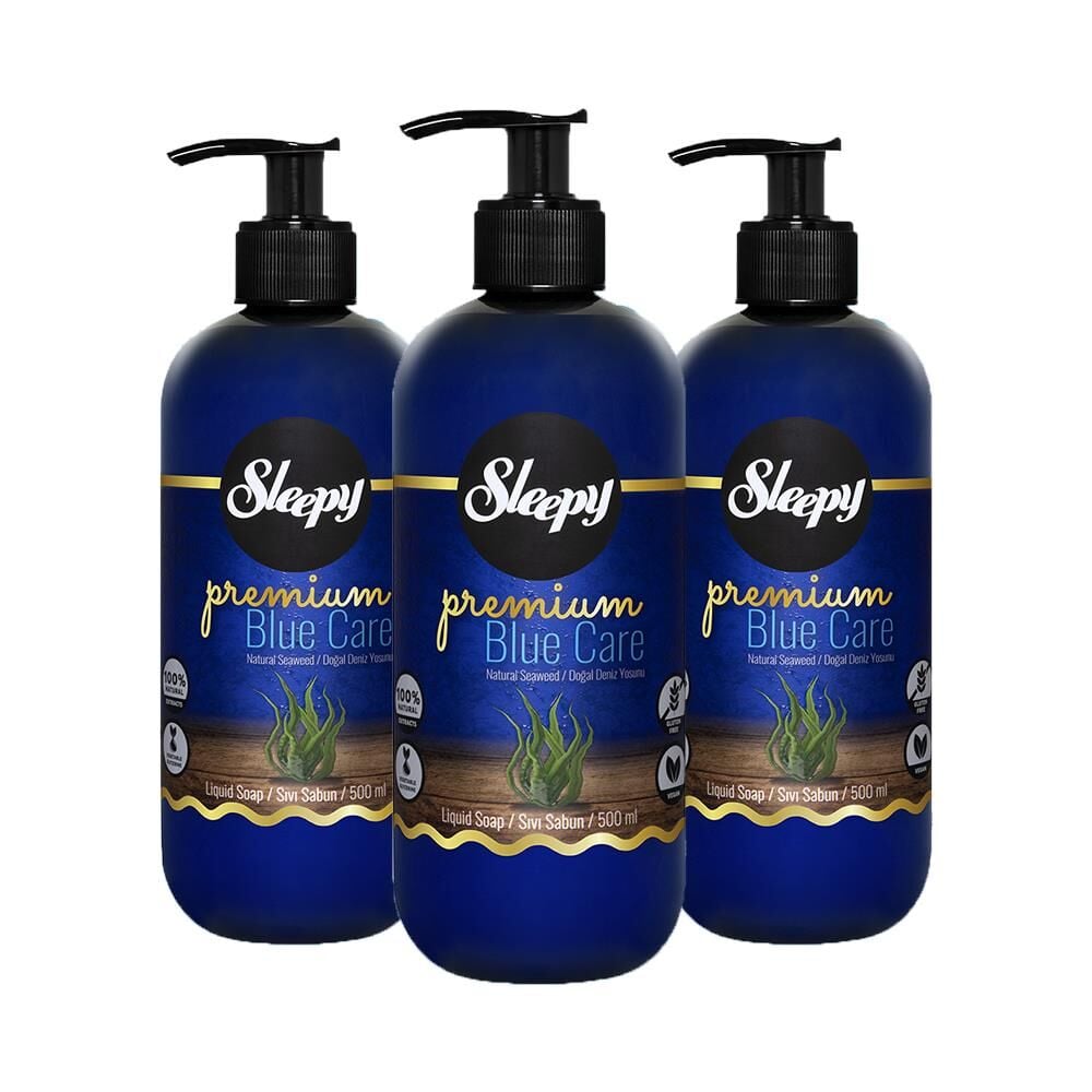 Sleepy Premium Blue Care Sıvı Sabun Deniz Yosunu 500 ml x 3