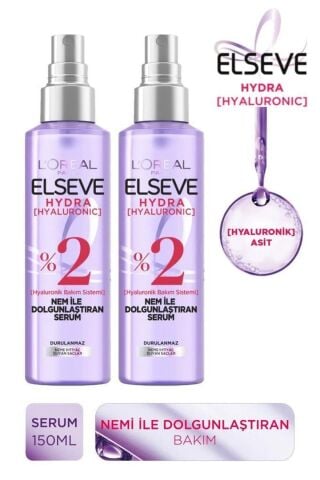 Elseve Hydra Hyaluronic Nem Ile Dolgunlaştıran Saç Bakım Serumu Nemlendirici Bakım Seti
