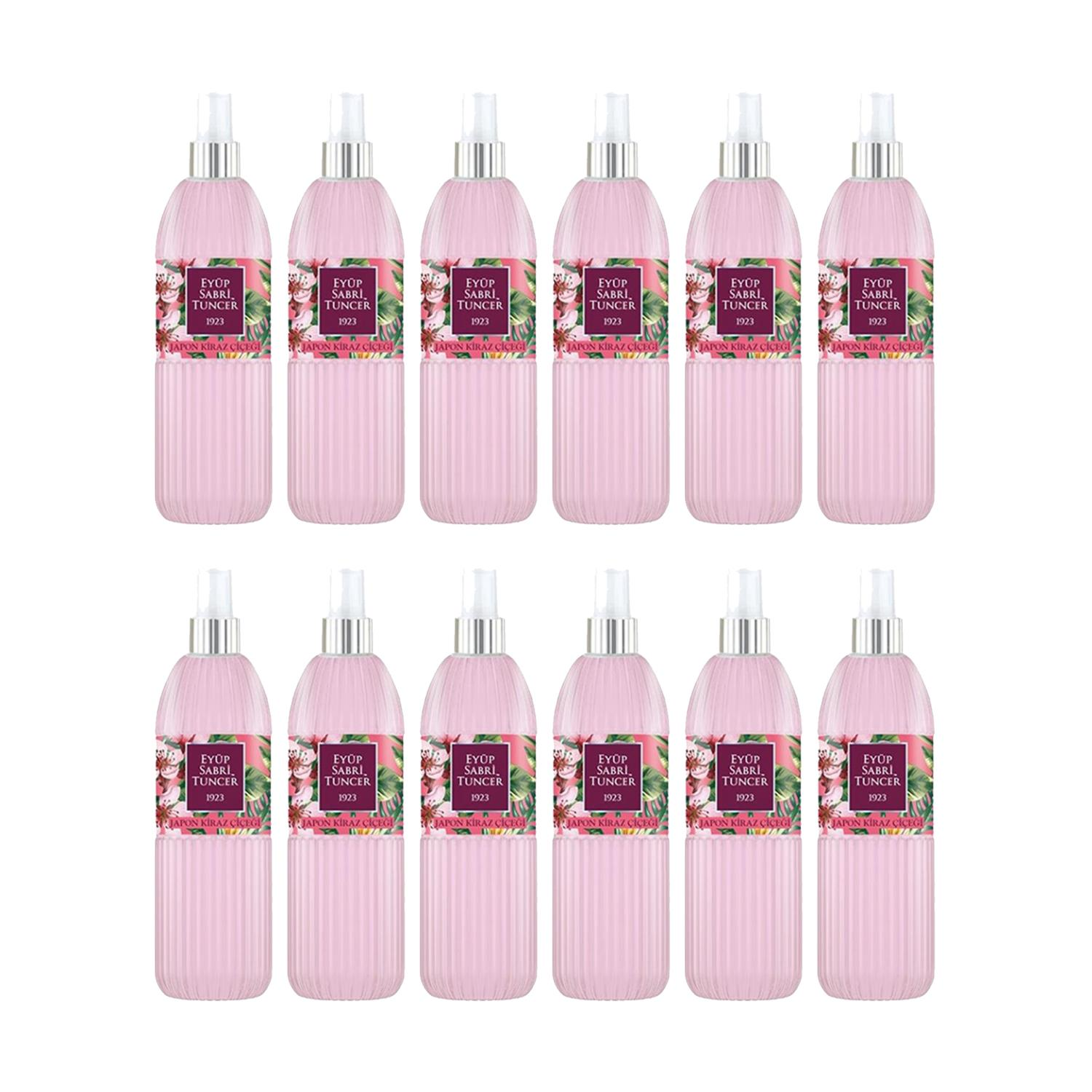 Eyüp Sabri Tuncer  Japon Kiraz Çiçeği Kolonyası Silindir Pet Şişe Sprey 150 ML x 12 Adet