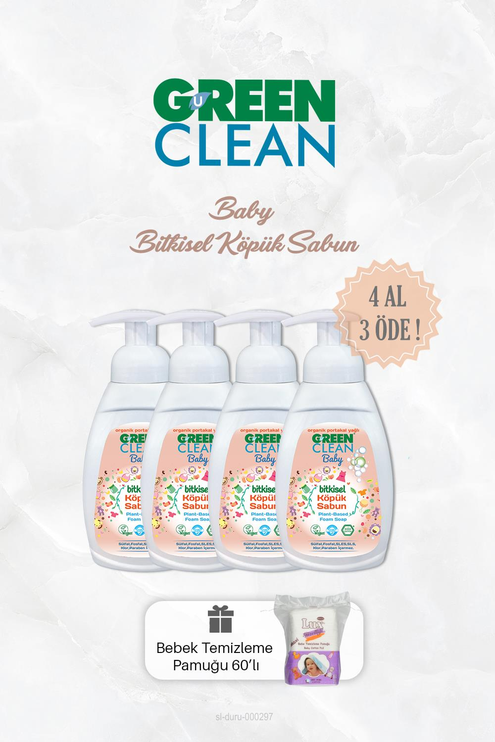 4 AL 3 ÖDE Bitkisel Bebek Köpük Sabun Portakallı 450 ml