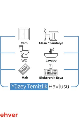 Sleepy 6'lı Easy Clean Çamaşır Suyu Katkılı Yüzey Temizlik Havlusu (600 Yaprak)