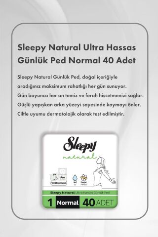 Sleepy Natural Günlük Ped Normal 40 Adet X8 ve Hediye Elidor 400 ml
