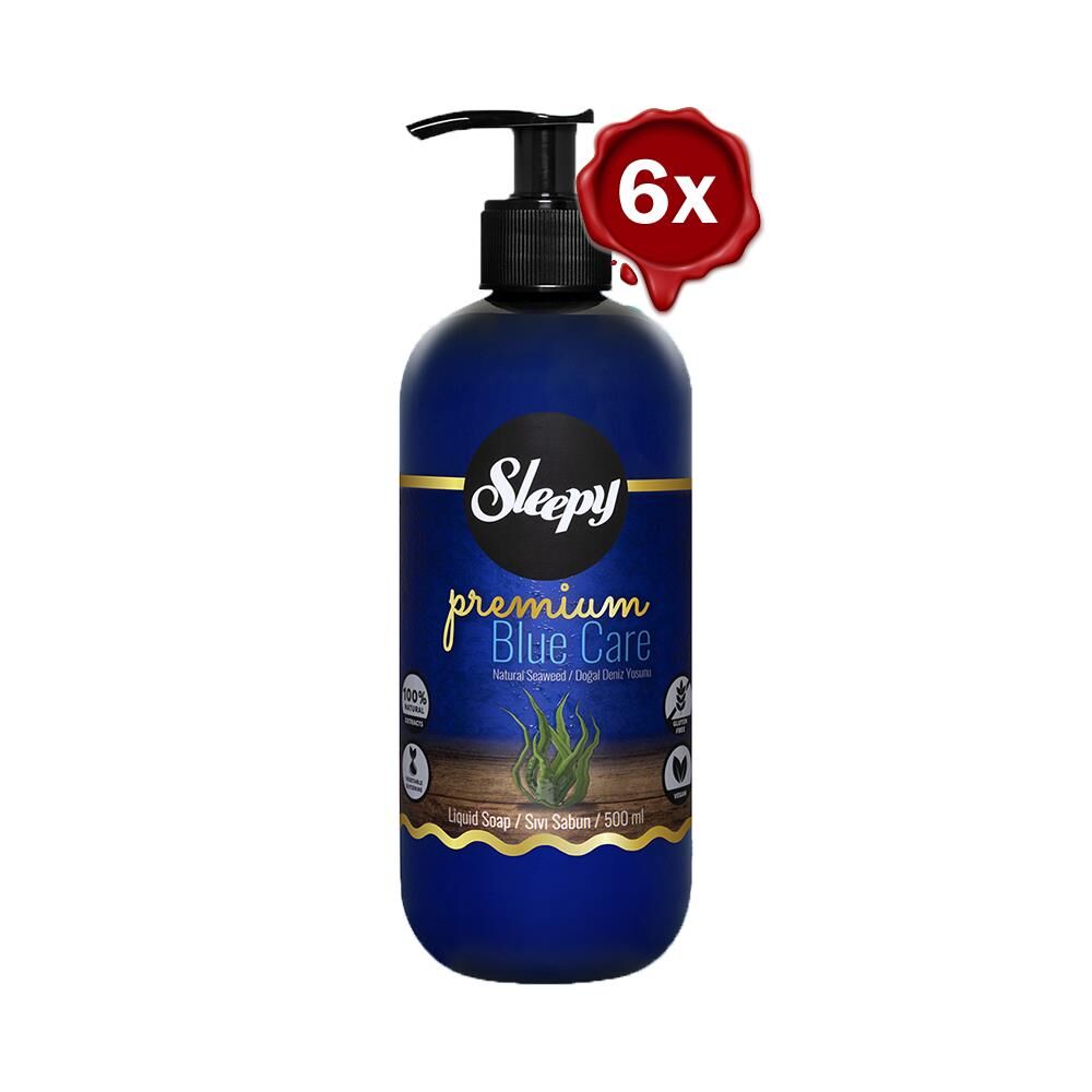 Sleepy Premium Blue Care Sıvı Sabun Deniz Yosunu 500 ml x 6