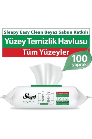 Sleepy Easy Clean Yüzey Temizlik Havlusu 100' Lü X 12 Adet