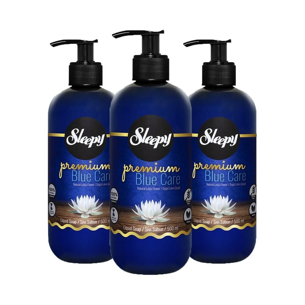 Sleepy Premium Blue Care Sıvı Sabun Lotus Çiçeği 500 ml x 3