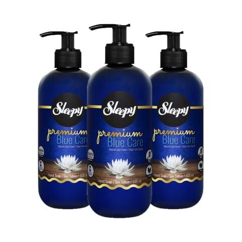 Sleepy Premium Blue Care Sıvı Sabun Lotus Çiçeği 500 ml x 3