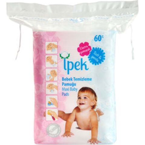 İpek Bebek Temizleme Pamuğu 1080 Adet (18 Paket x 60 Adet)