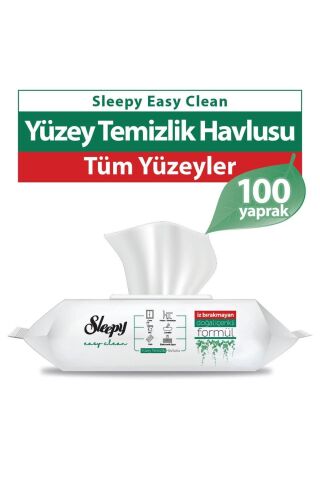 Sleepy Easy Clean Yüzey Temizlik Havlusu 100'lü (18 Li Set) 1800 Yaprak