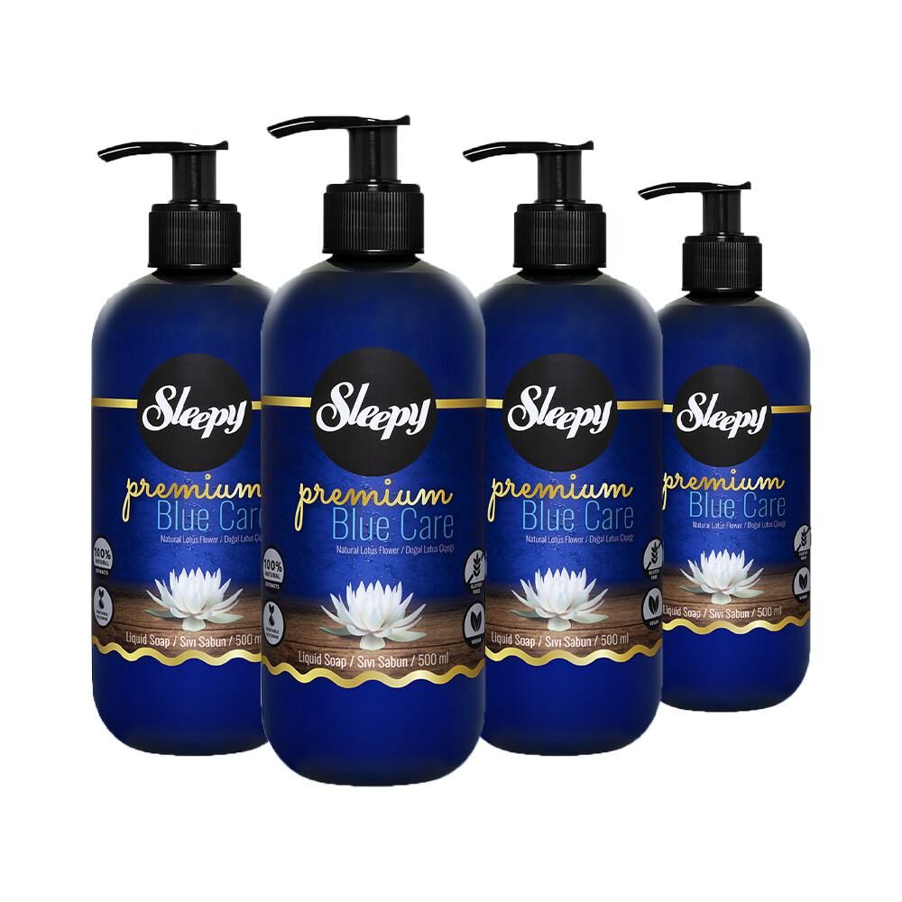 Sleepy Premium Blue Care Sıvı Sabun Lotus Çiçeği 500 ml x 4