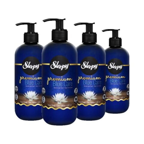 Sleepy Premium Blue Care Sıvı Sabun Lotus Çiçeği 500 ml x 4