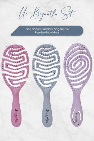Nascita Üç Boyutlu Geri Dönüştürülebilir Saç Fırçası Seti