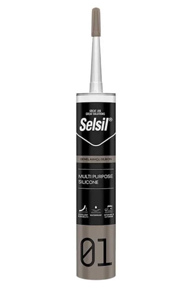 Selsil Genel Amaçlı Silikon Şeffaf 10 Adet 280 ml