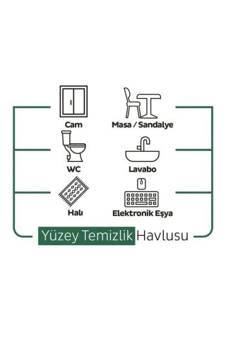 Sleepy Easy Clean Beyaz Sabun Katkılı Yüzey Temizlik Havlusu - 100'lü 10 Paket