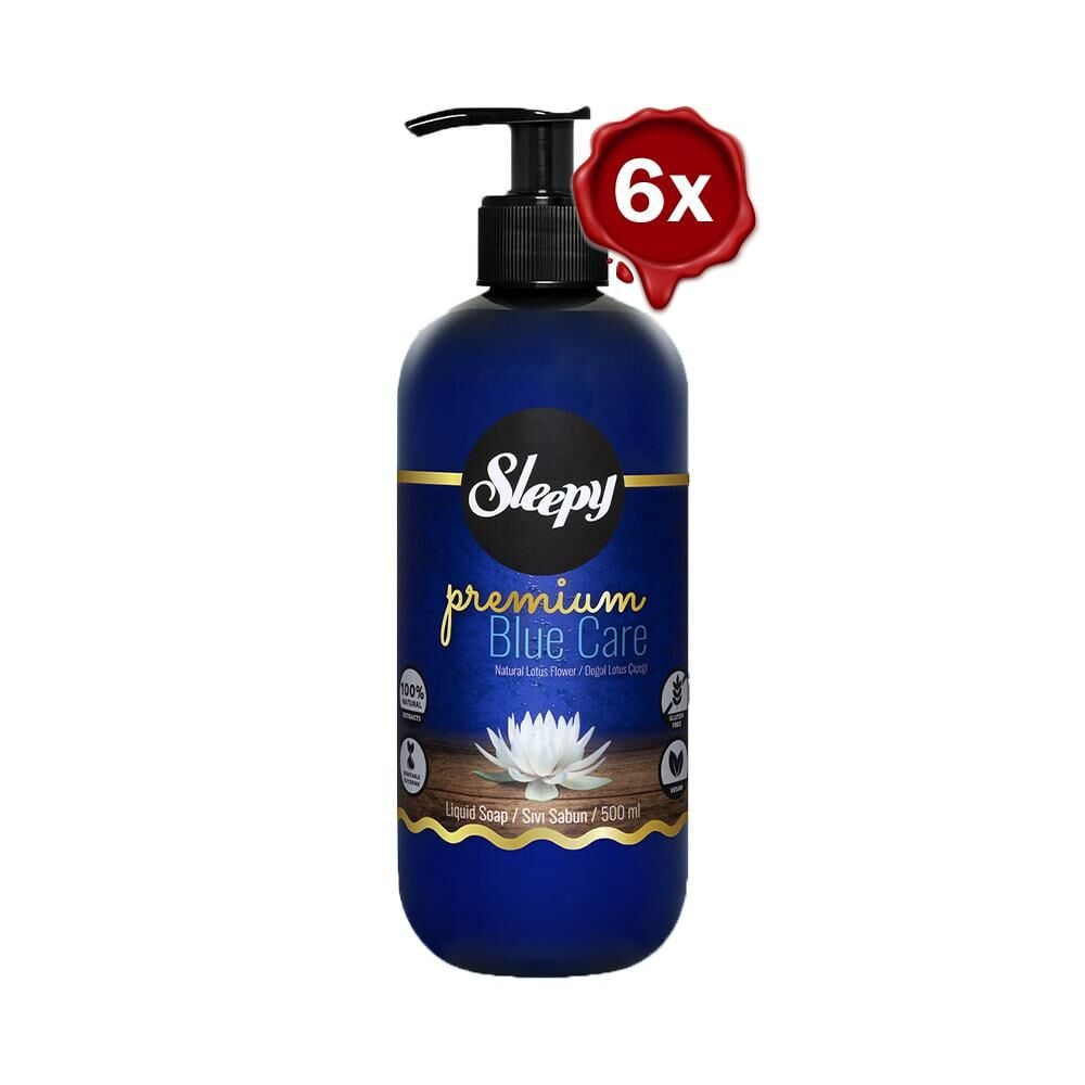 Sleepy Premium Blue Care Sıvı Sabun Lotus Çiçeği 500 ml x 6