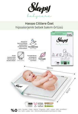 Sleepy 3'lü  Yenidoğan Hassas Bakım Seti ve ROSIE