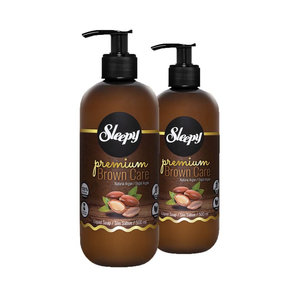 Sleepy Premium Brown Care Sıvı Sabun Argan 500 ml x 2