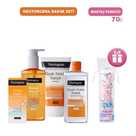 Neutrogena Bakım Seti 1, Makyaj Pamuğu Hediyeli