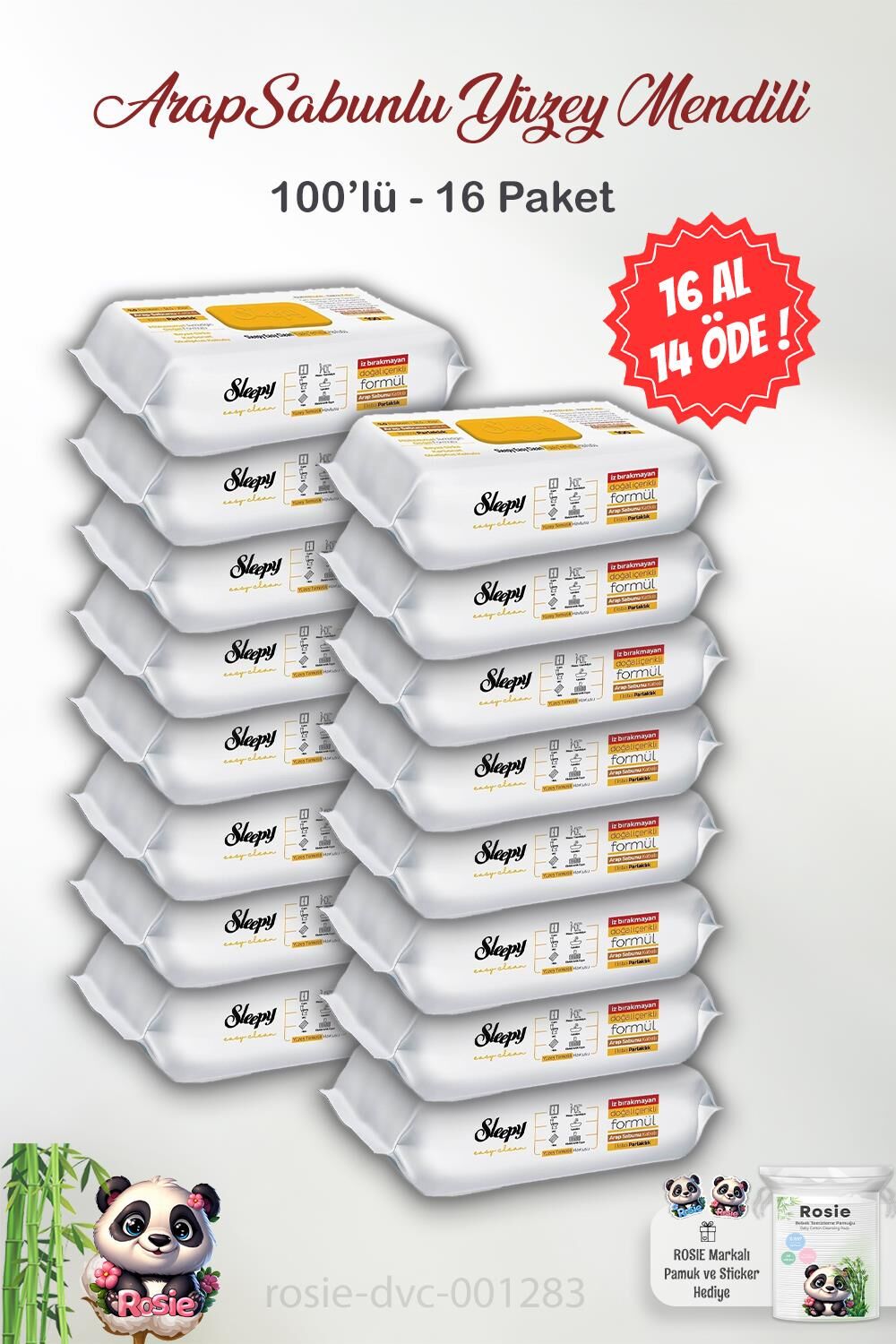 Sleepy 16 Al 14 Öde Arap Sabun Easy Clean 100' lü ve ROSIE