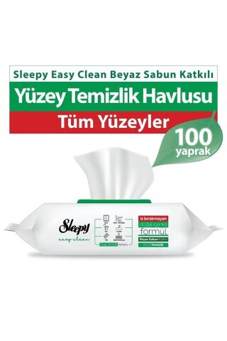 Sleepy Easy Clean Yüzey Temizlik Havlusu 100 Yaprak X 10 Adet