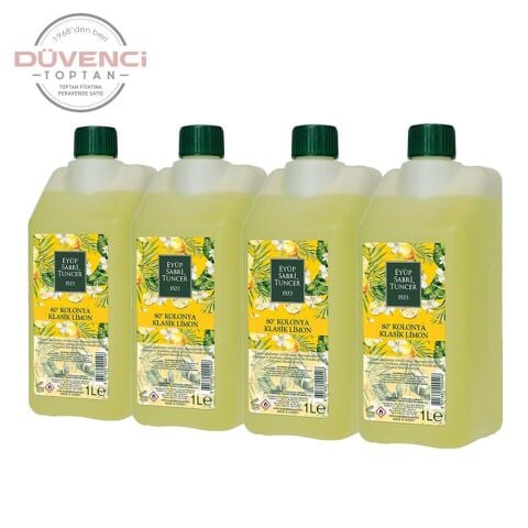Eyüp Sabri Tuncer Klasik Limon Kolonyası Yedek Şişe 1 Litre x 4 Adet