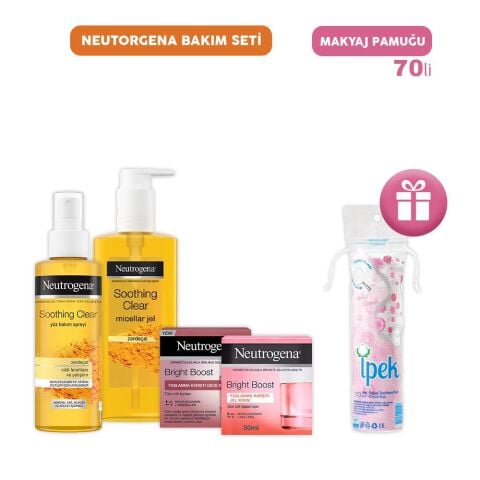 Neutrogena Bakım Seti 2, Makyaj Pamuğu Hediyeli