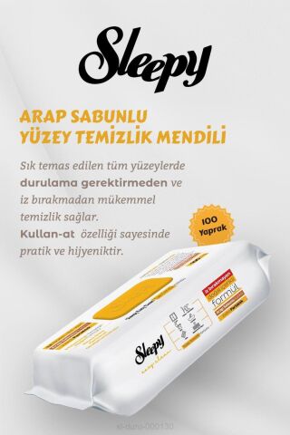 Sleepy 100'lü Arap Sabunlu Yüzey Havlusu 6 AL 5 Öde Hediyeli