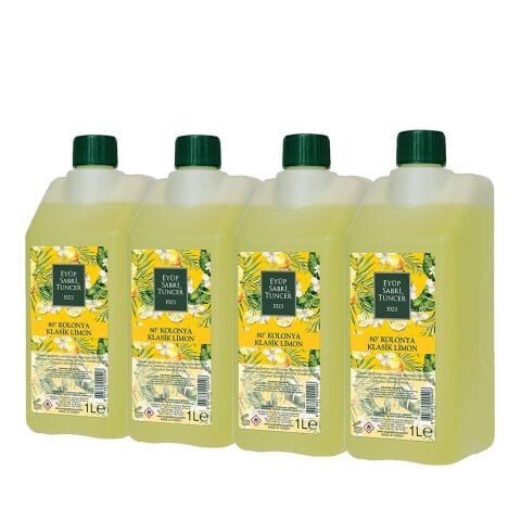 Eyüp Sabri Tuncer Klasik Limon Kolonyası Yedek Şişe 1 Lt x 4 Adet