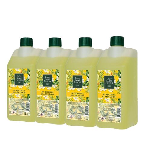 Eyüp Sabri Tuncer Klasik Limon Kolonyası Yedek Şişe 1 Lt x 4 Adet