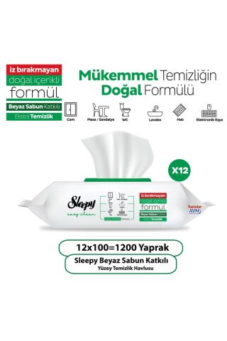Sleepy Yüzey Temizleme Havlusu 100x12 Paket