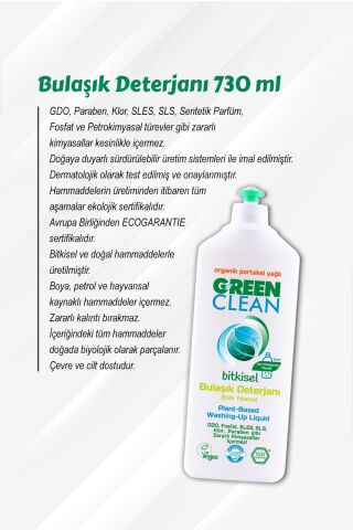 Gren Clean Elde Bulaşık Deterjanı 5 Al 4 Öde 730 ML ve Rosie Pamuk