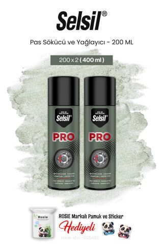 Selsil Pas Sökücü ve Yağlayıcı 200 ML 2 adet ve rosie pamuk