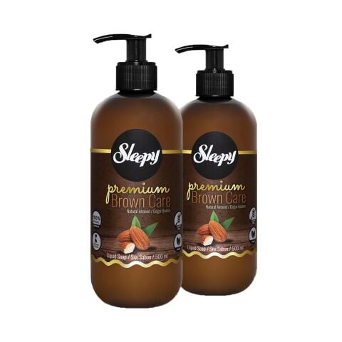 Sleepy Premium Brown Care Sıvı Sabun Badem 500 ml x 2