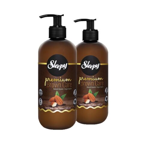 Sleepy Premium Brown Care Sıvı Sabun Badem 500 ml x 2