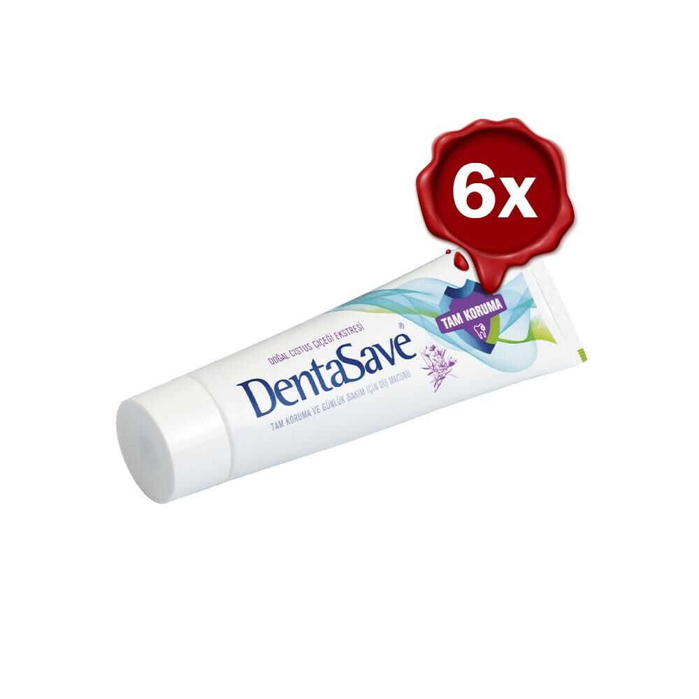 DentaSave Diş Macunu Tam Koruma Cıstus Çiçeği 75 ml x 6