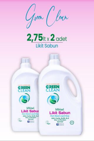 Green Clean Likit Sabun 2.75 lt x 2 Adet