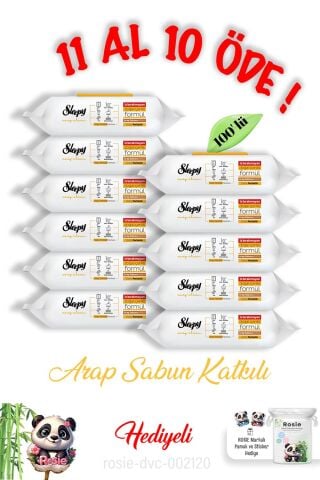 11 Al 10 Öde Sleepy 100' lü Arap Sabunu Katkılı ve Rosie Pamuk