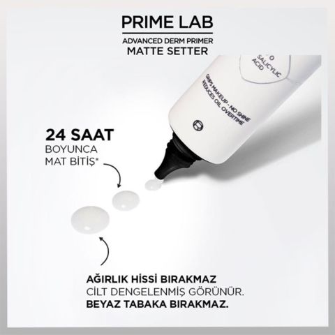 Loreal Paris Prime Lab 24H Matlaştırıcı Makyaj Bazı