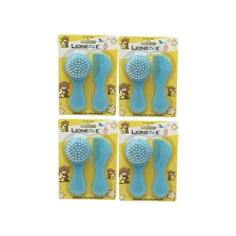 Tarko Lionesse Fırça Tarak Seti - Mavi x 4