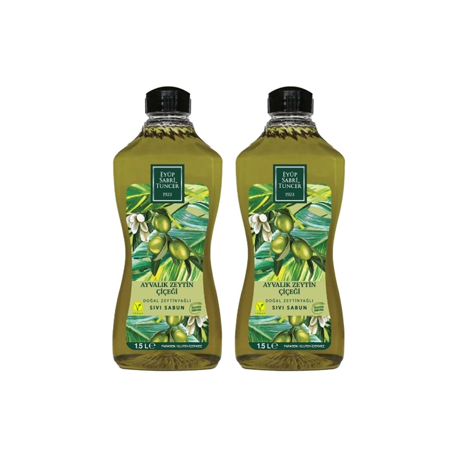 Eyüp Sabri Tuncer Ayvalık Zeytin Çiçeği 1,5 lt Sıvı Sabun Doğal Zeytinyağlı x 2 Adet