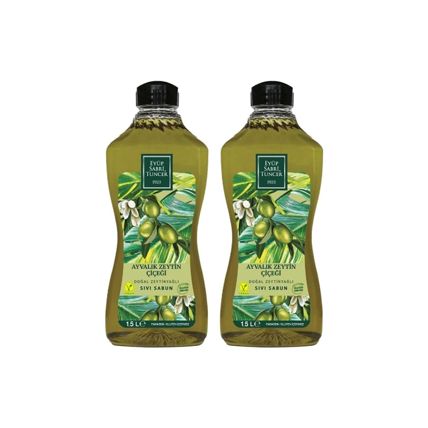 Eyüp Sabri Tuncer Ayvalık Zeytin Çiçeği 1,5 lt Sıvı Sabun Doğal Zeytinyağlı x 2 Adet