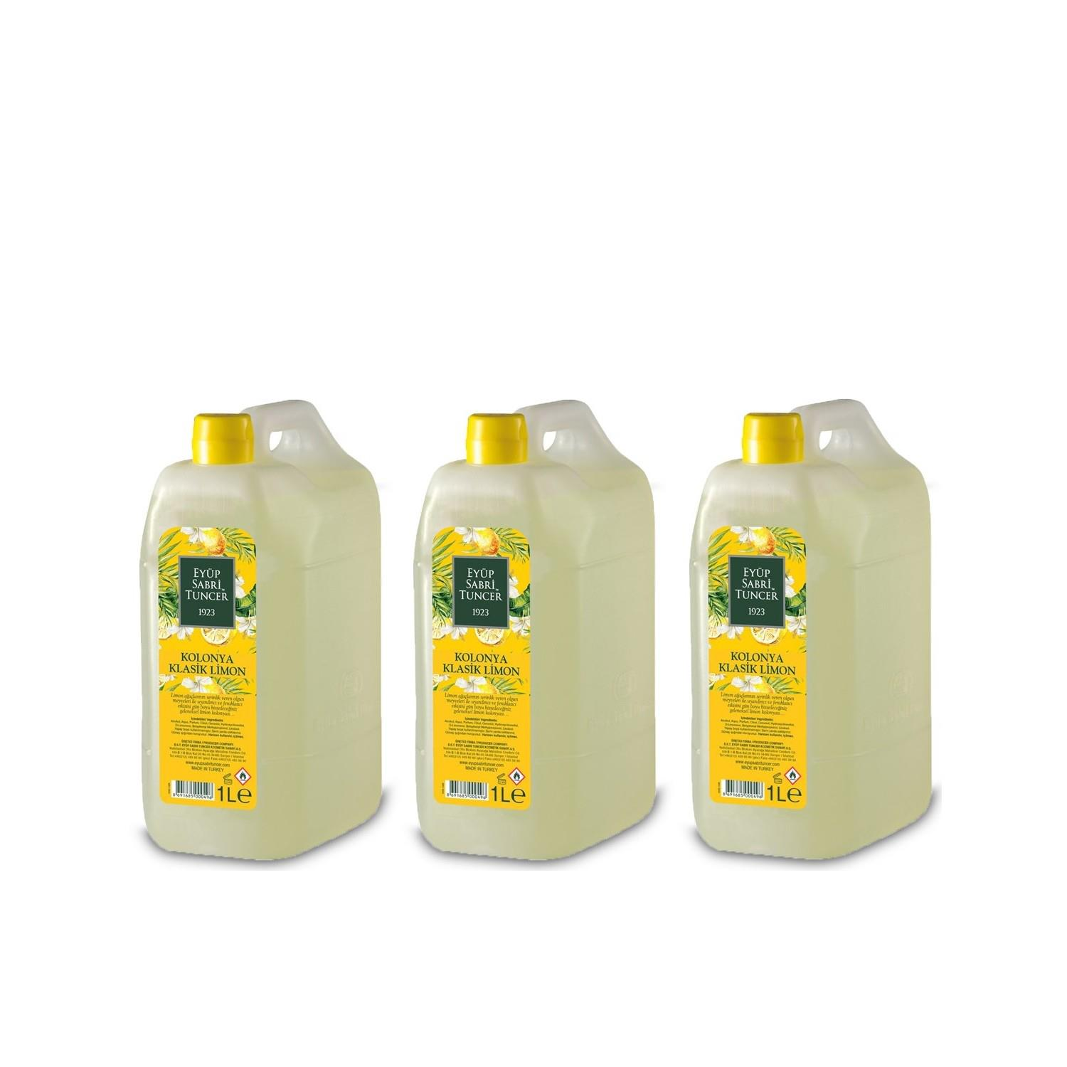 Eyüp Sabri Tuncer Klasik Limon Kolonyası Yedek Şişe 1 Litre x 3 Adet