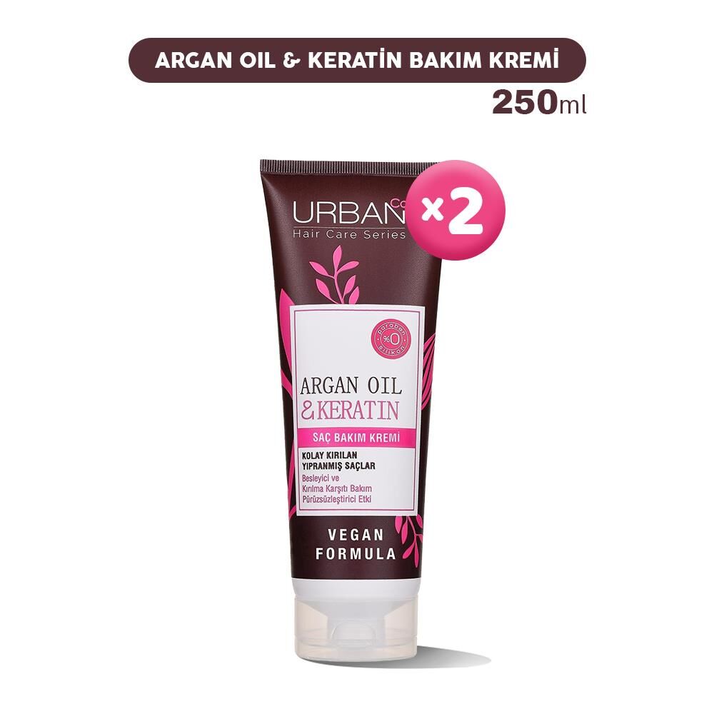 Urban Care Argan Oil & Keratin Bakım Kremi 250 ml x 2