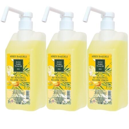 Eyüp Sabri Tuncer Klasik Limon Kolonyası Sprey Başlıklı 1 lt x 3 Adet