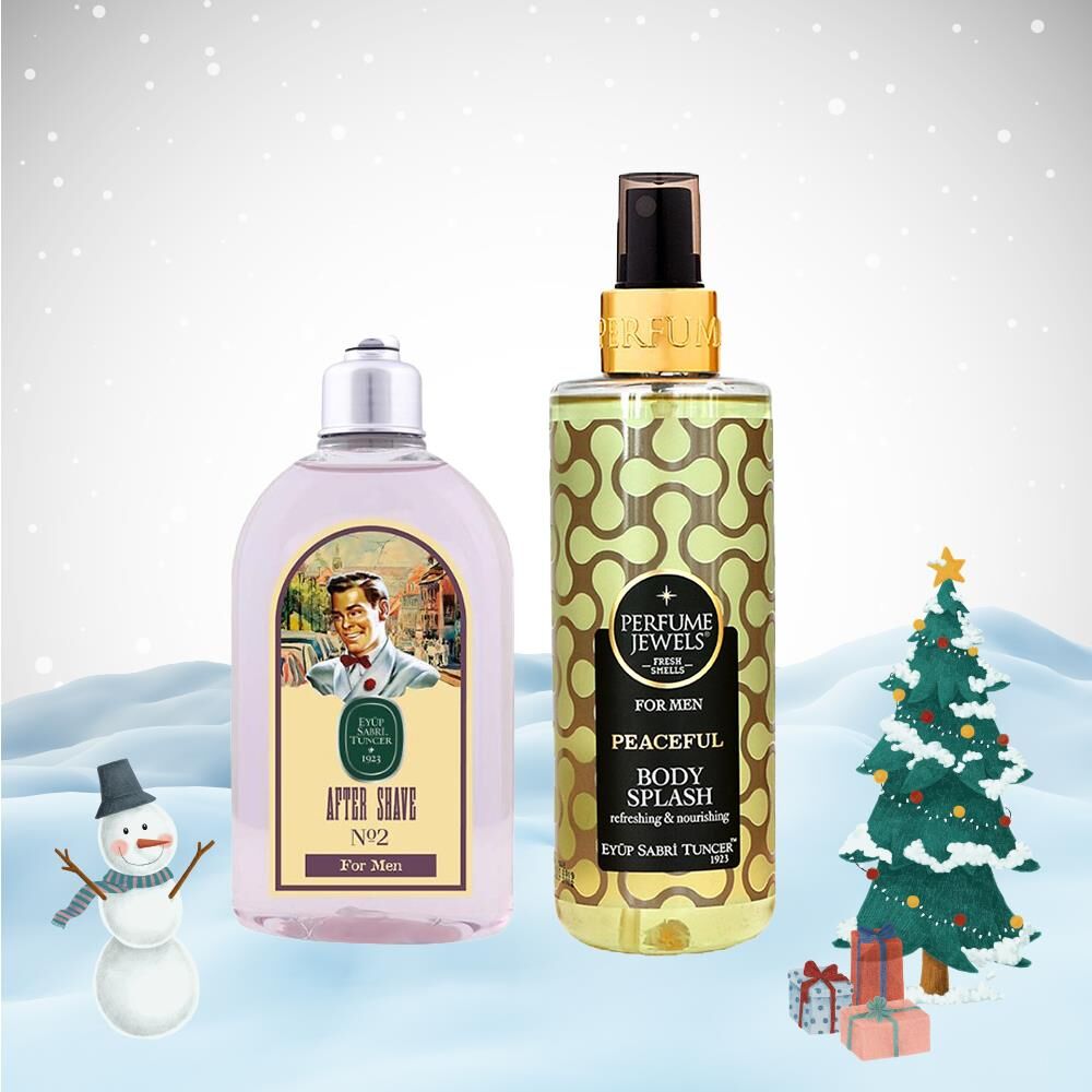 Eyüp Sabri Tuncer Yılbaşı Paketi Erkek Body Splash Peaceful 250 ml ve Tıraş Kolonyası No:2
